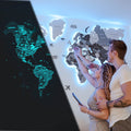 3D LED / LUMINOUS Wooden World Map