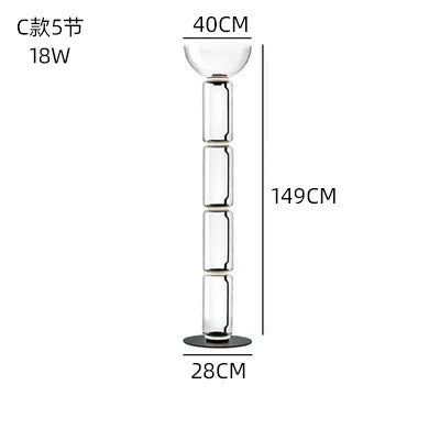Glass LED Floor Lamp