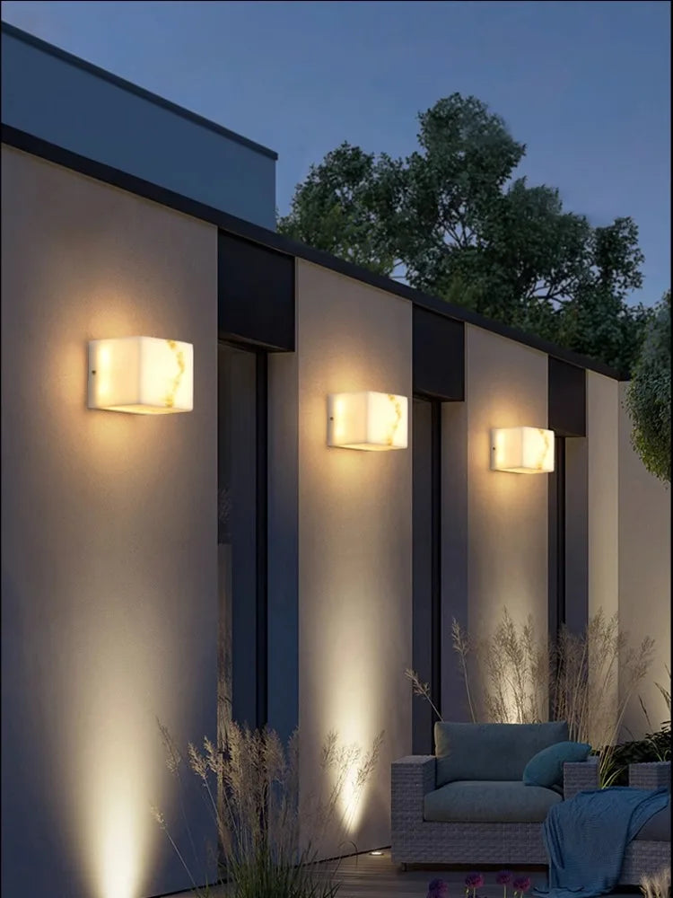 Marble Cube LED Wall Sconce