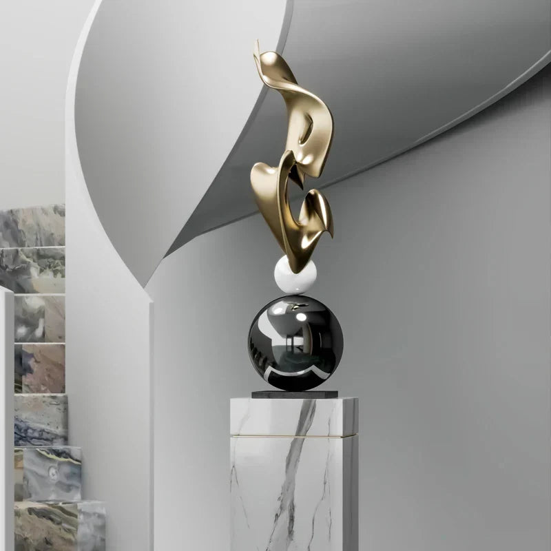 Geometric Electroplating Art Sculpture