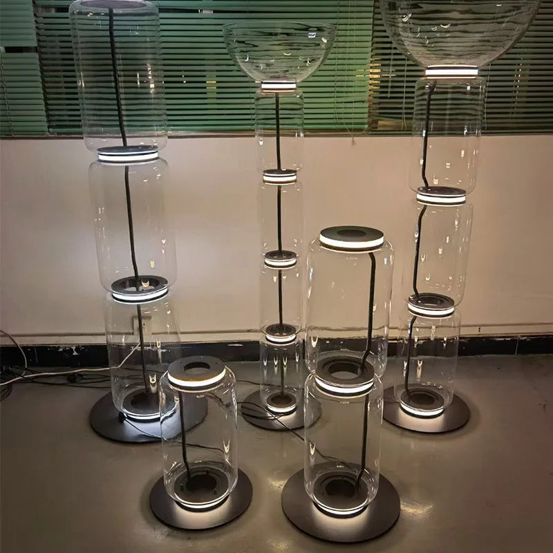 Glass LED Floor Lamp