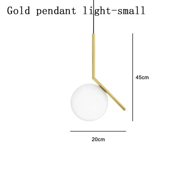 Glass Ball LED Chandelier Light