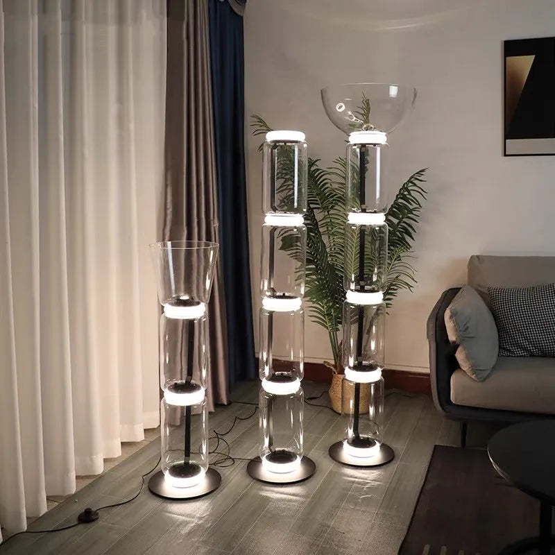 Glass LED Floor Lamp