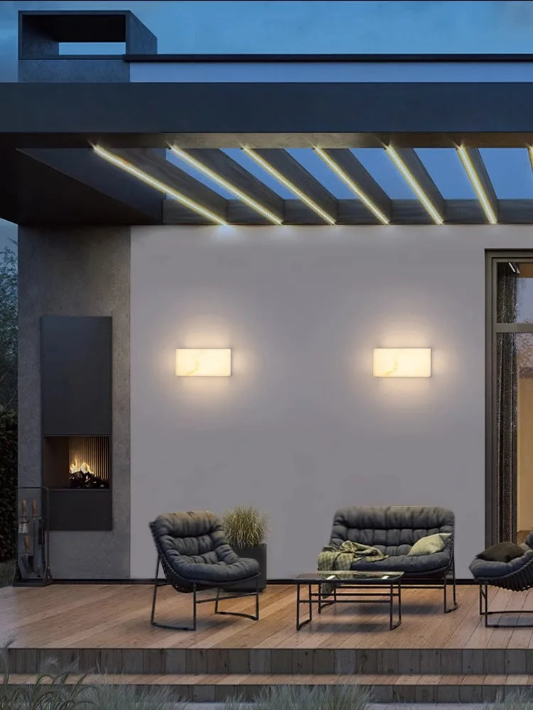 Marble Cube LED Wall Sconce