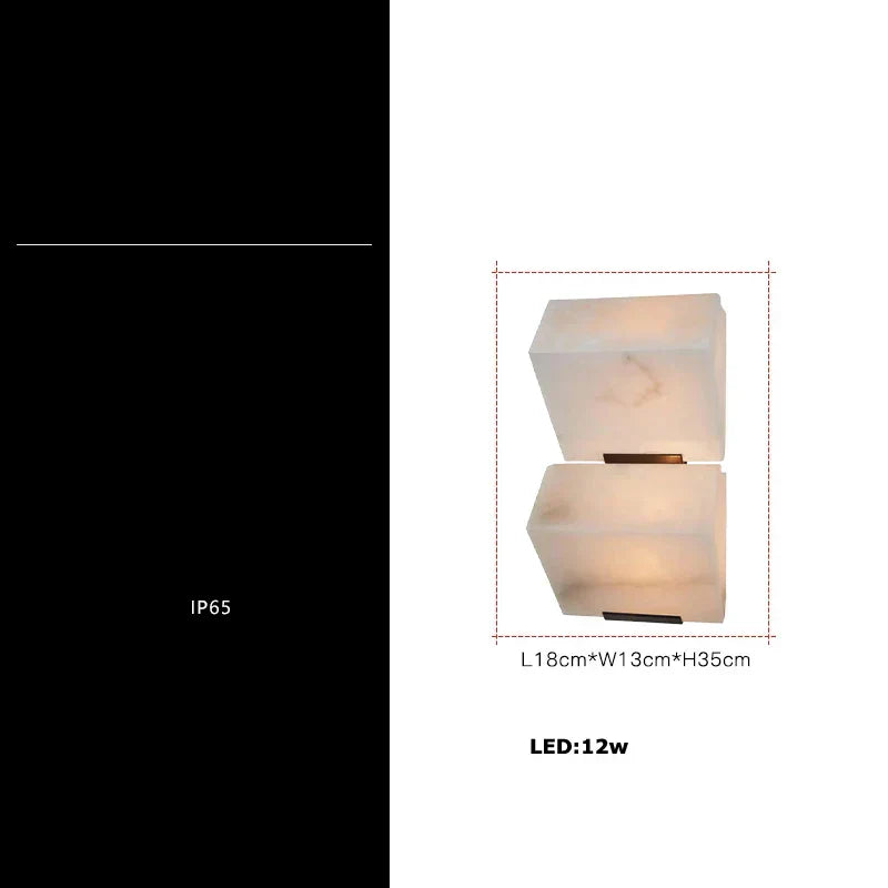 Marble Cube LED Wall Sconce