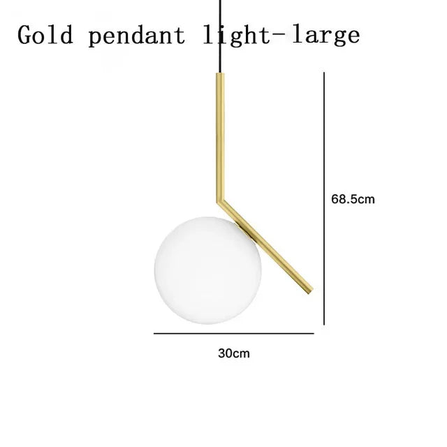 Glass Ball LED Chandelier Light