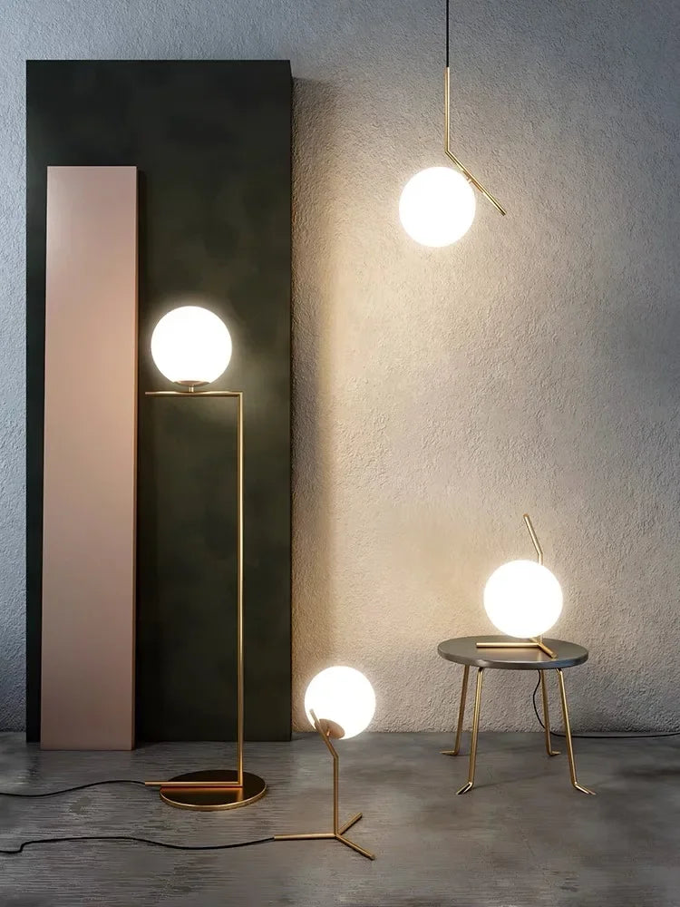 Glass Ball LED Chandelier Light