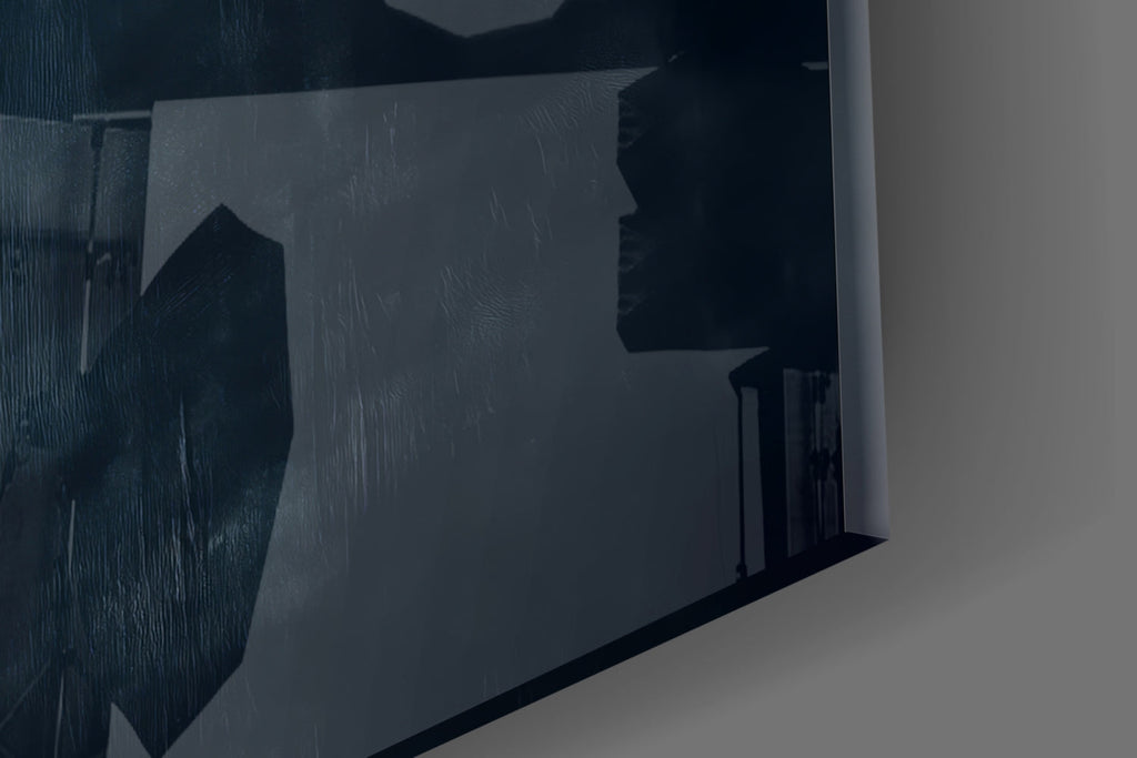 Red Moon Rising Glass Wall Art
