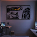 BMW Apex Front View Metal Neon Frame Wall Art - MT1483