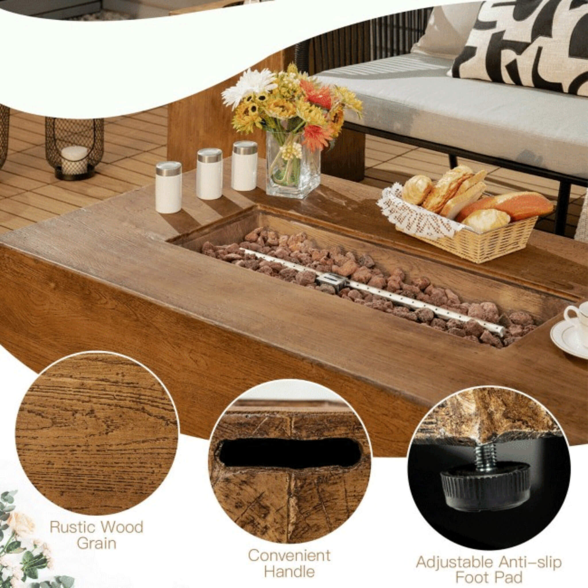 Alora Outdoor Fire Pit Table