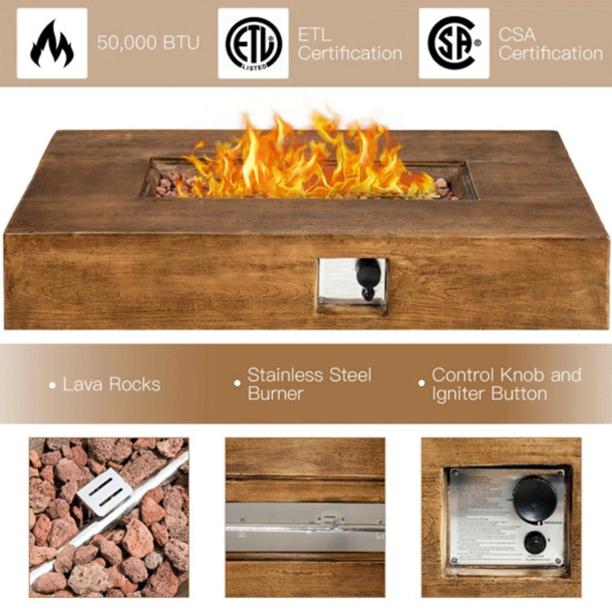 Alora Outdoor Fire Pit Table