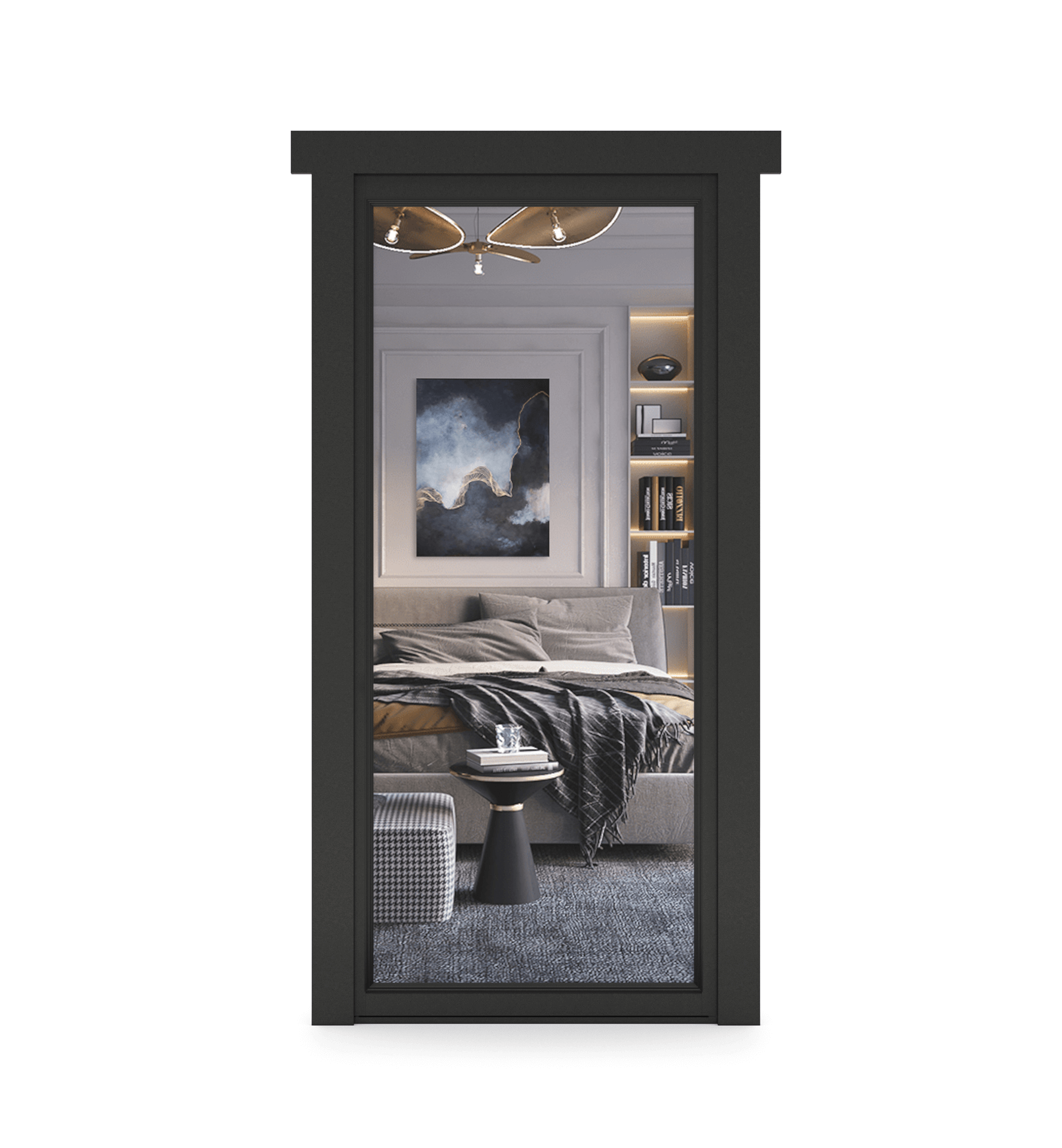 Hidden Paint Grade Mirror Door