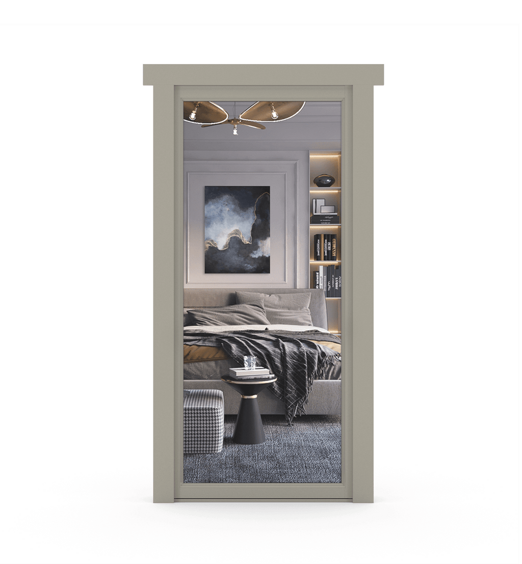 Hidden Paint Grade Mirror Door