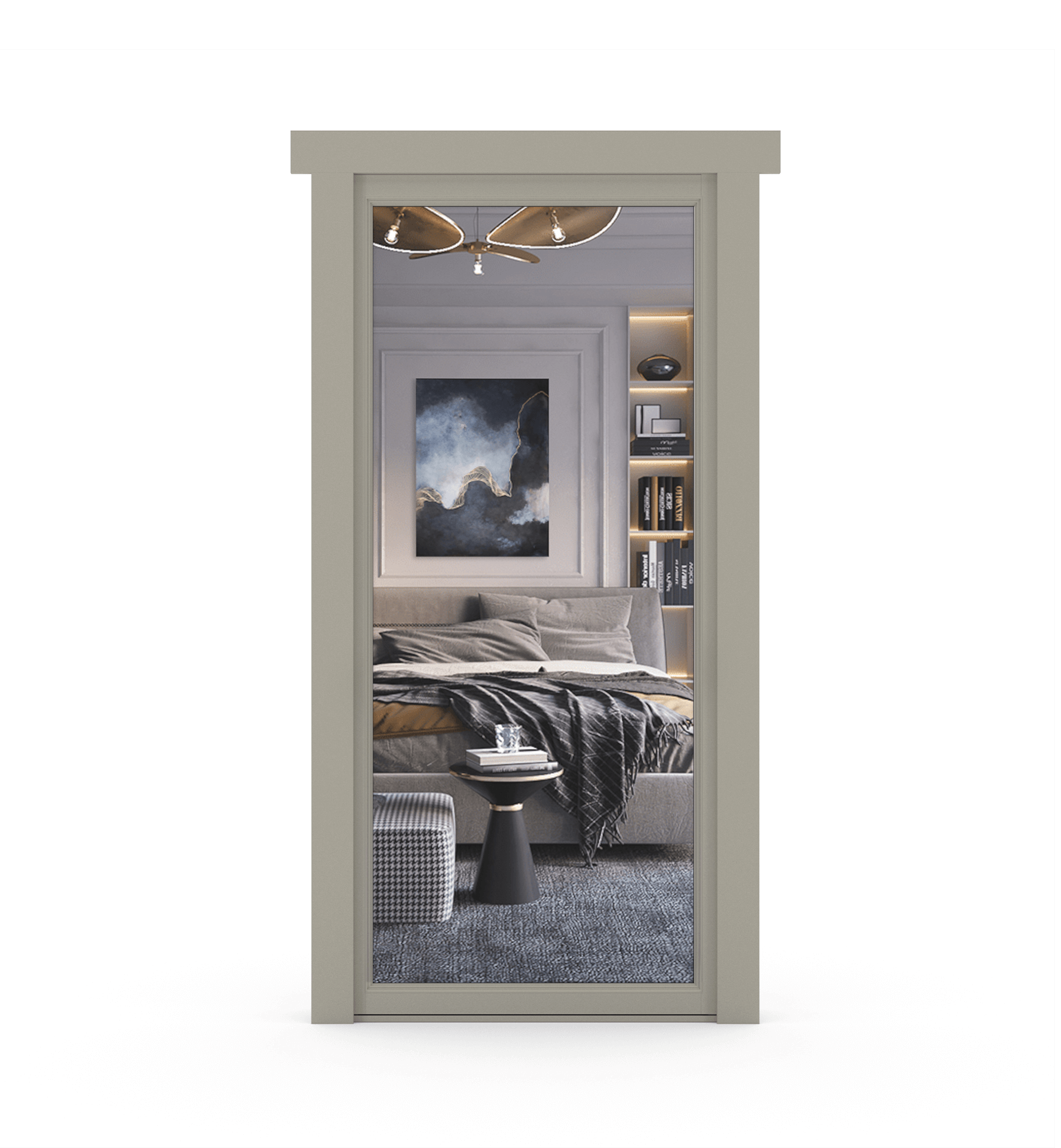 Hidden Paint Grade Mirror Door