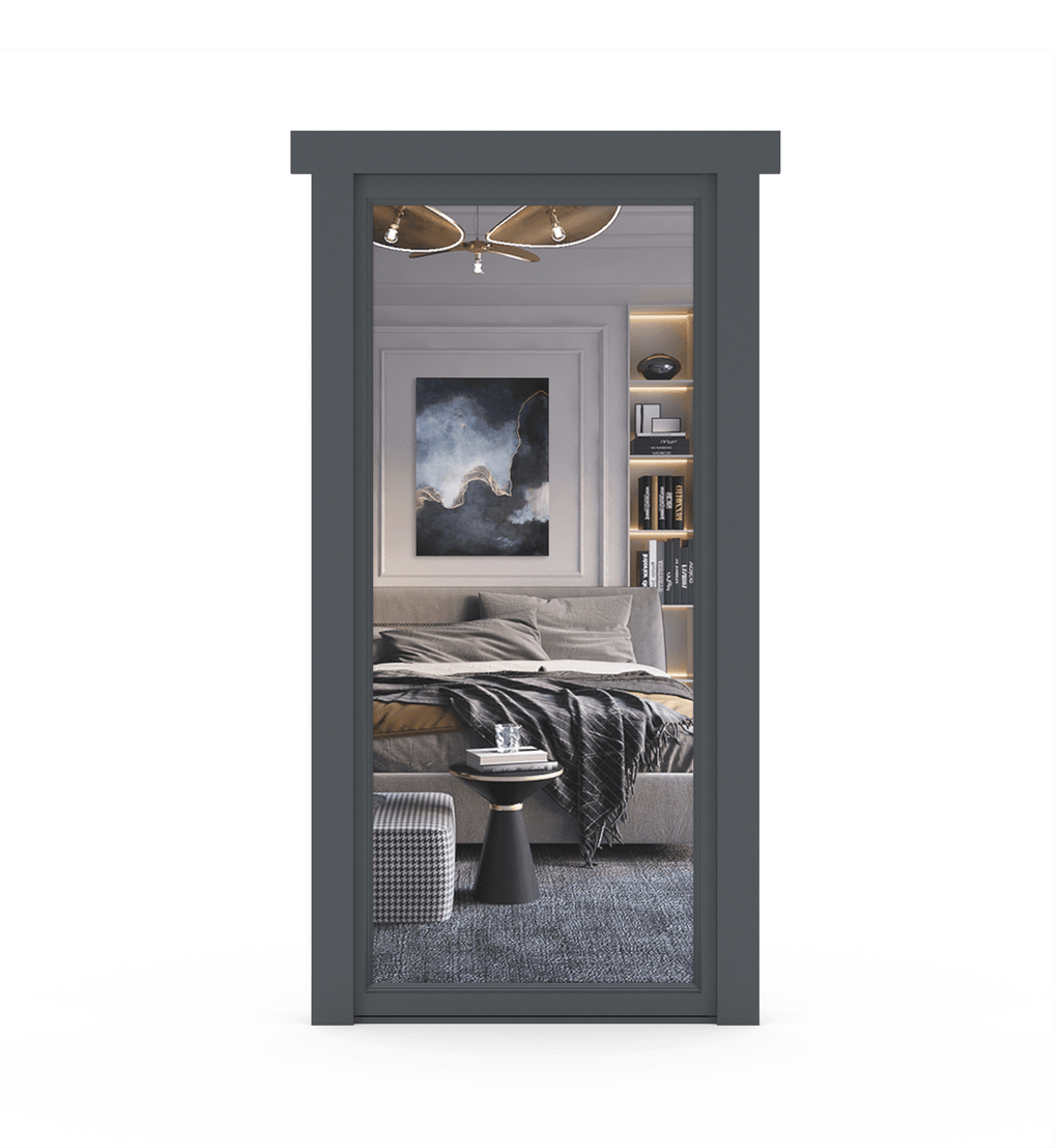 Hidden Paint Grade Mirror Door