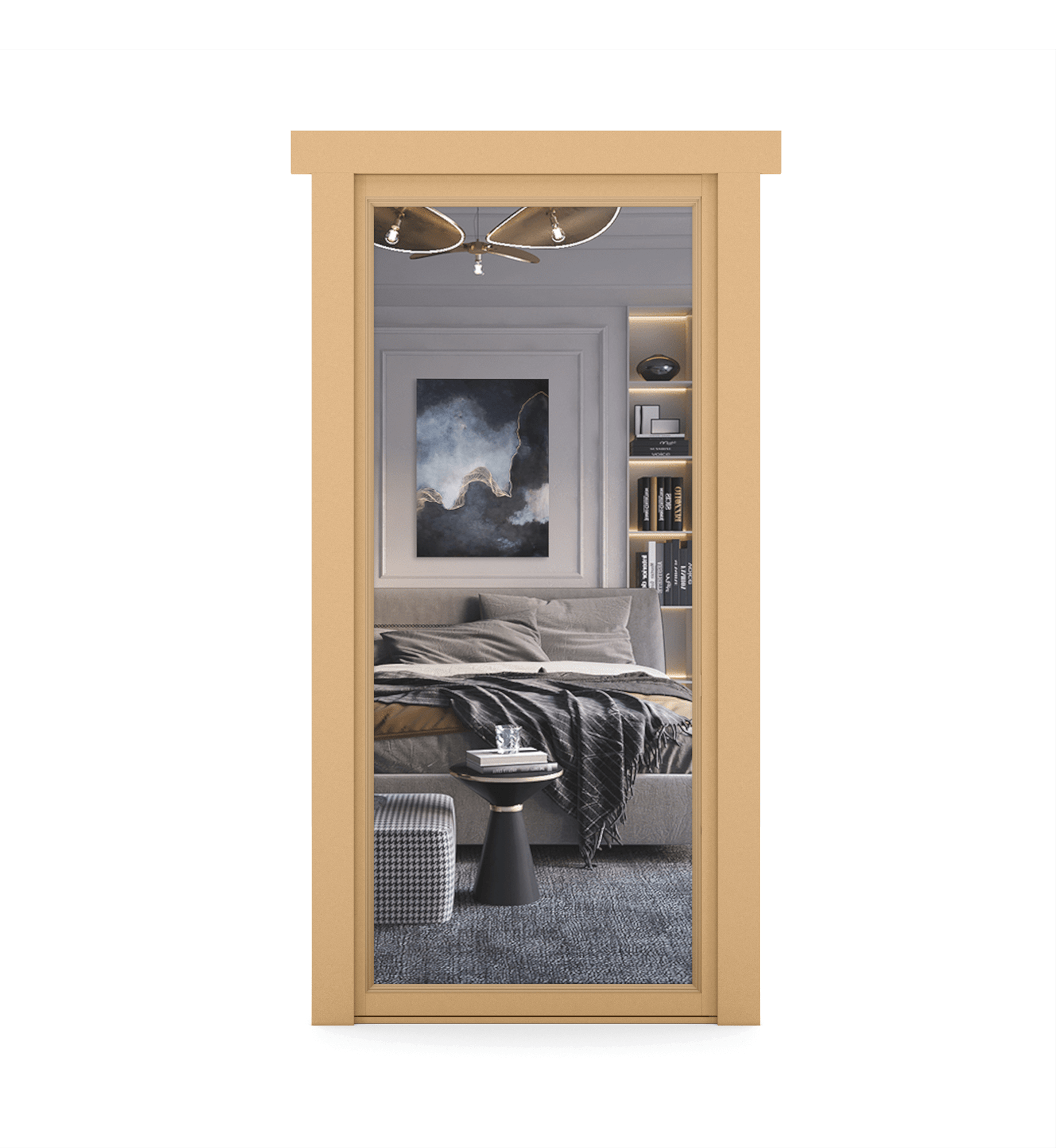 Hidden Paint Grade Mirror Door