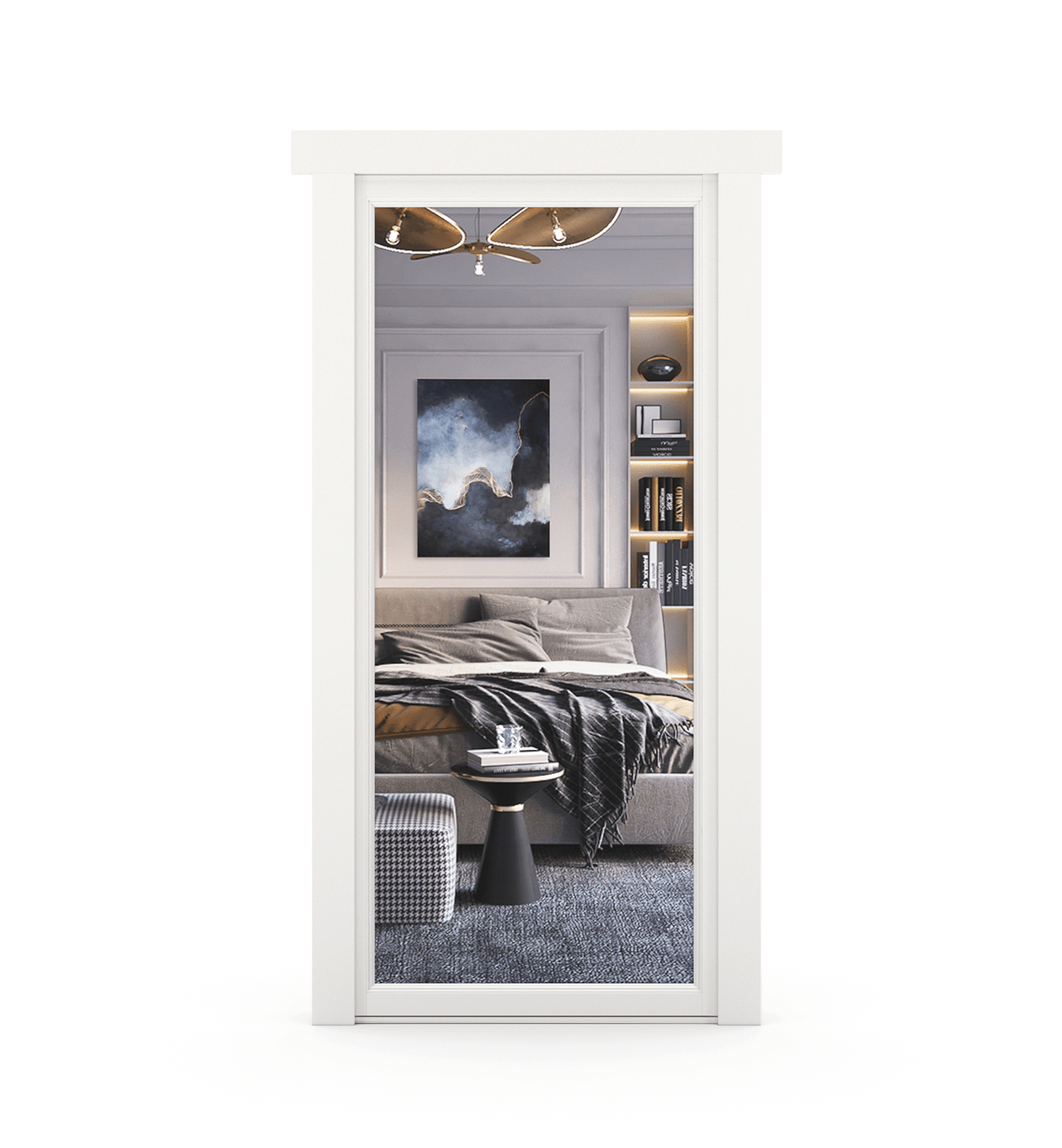 Hidden Paint Grade Mirror Door