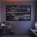 GT3 RS Apex Back View Metal Neon Frame Wall Art - MT1481