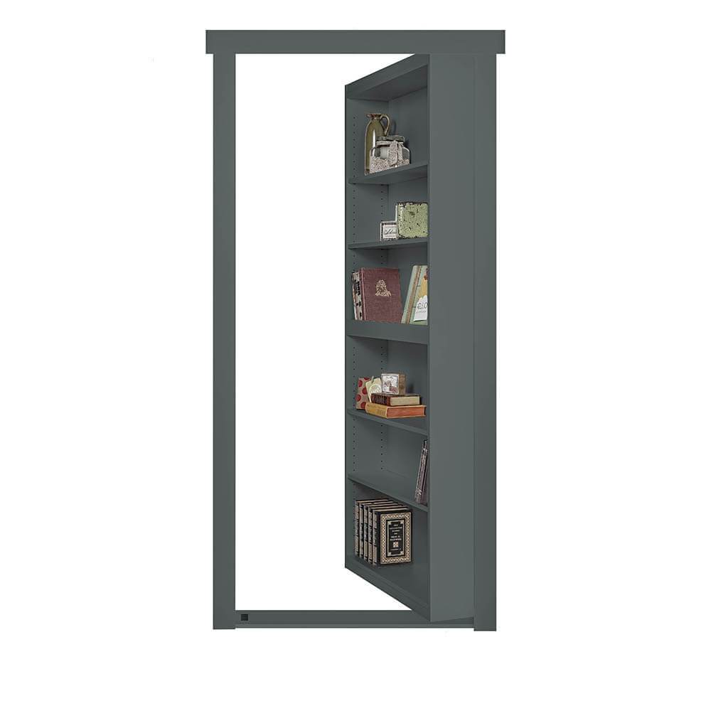 Assembled Flush Mount Paint Grade Hidden Bookcase Door